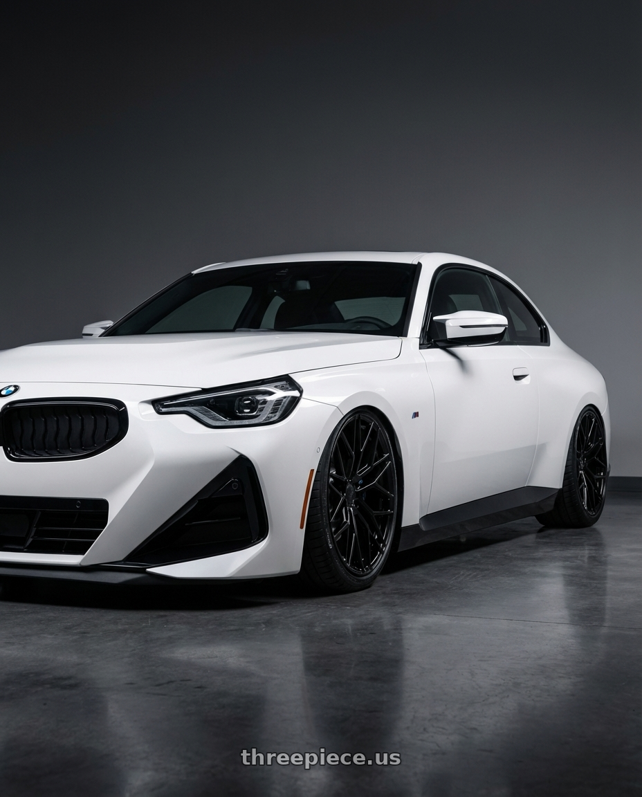 2024 BMW 2 Series G42 with Avant Garde Wheels M520R 5X112 19x9.5 +40 Gloss Black wheels