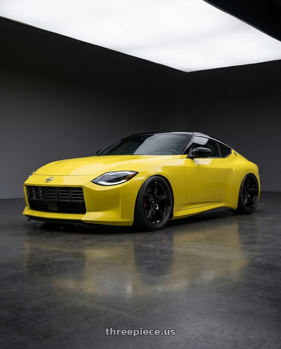 2024 Nissan Z with Gram Lights 57CR 5x114.3 19x10.5+35 Glossy Black wheels