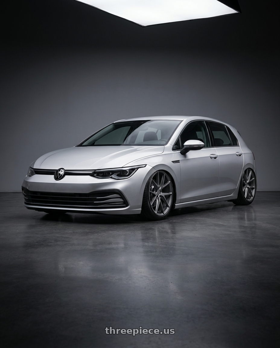 2024 Volkswagen Golf R MK8 with Niche 1PC M116 MISANO 5X112 19X8.5 +34 MATTE GUN METAL wheels