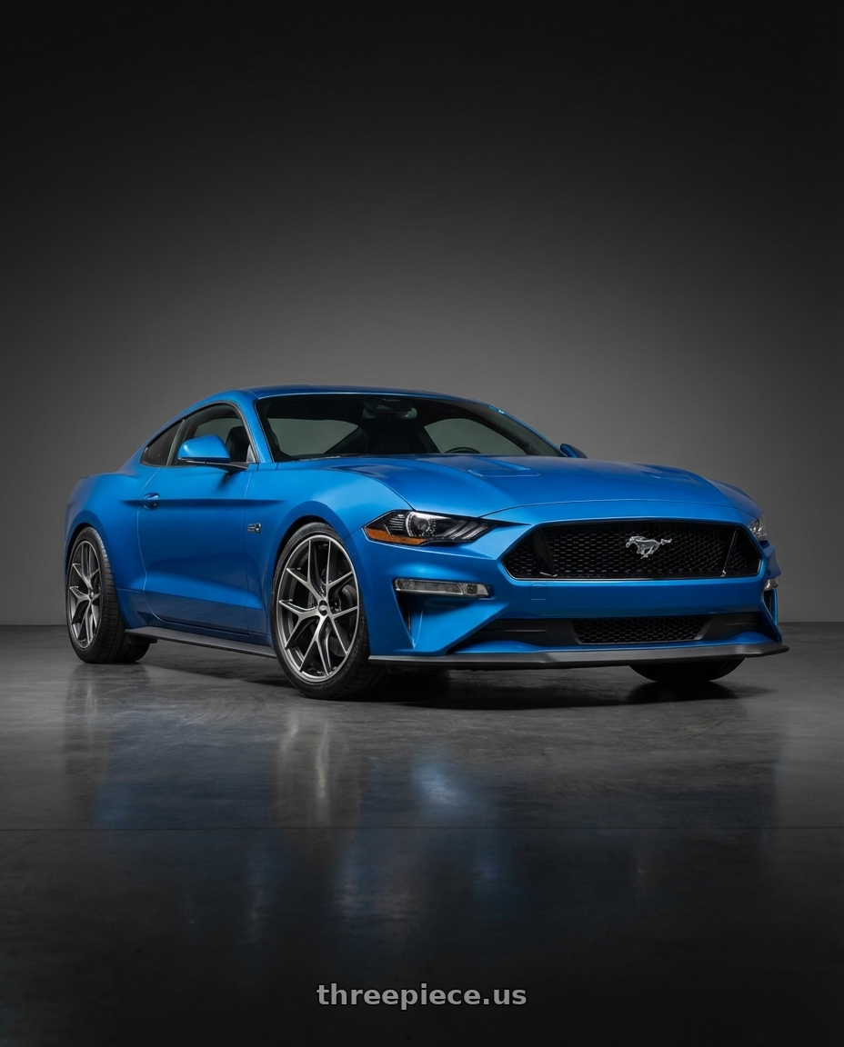 2022 Ford Mustang GT with BBS CC-R 5x114.3 19x8.5+30 Graphite w/ Diamond Cut Face wheels