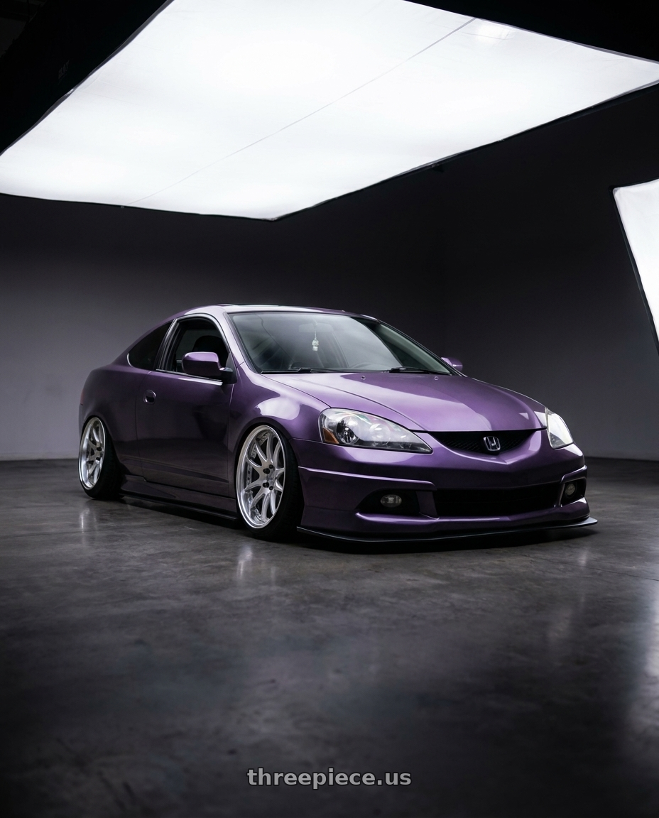 2006 Acura Rsx type s with Work Emotion Cr 3P 5x114.3 18x9.5+22 A Disk Burning Silver wheels