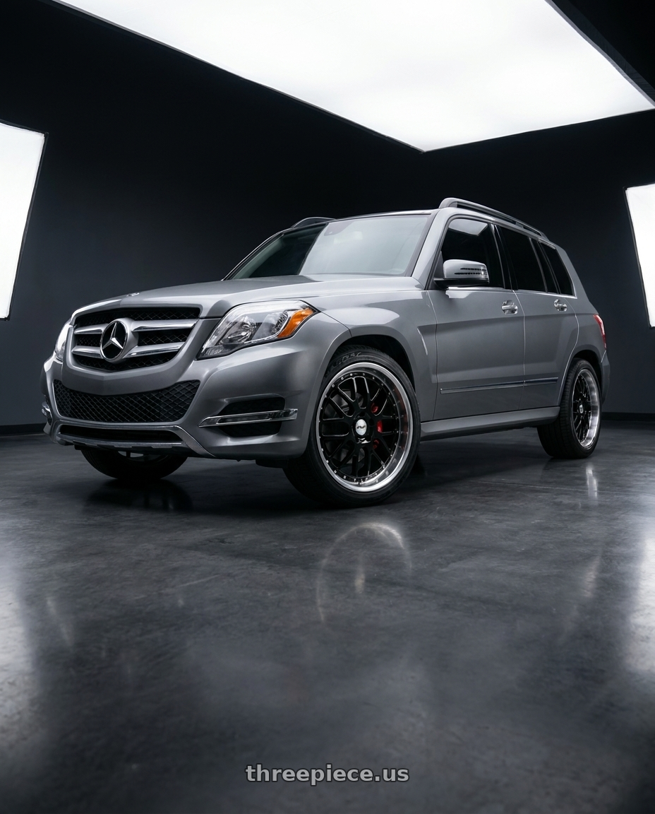2015 Mercedes Benz GLK350 4MATIC with TSW VALENCIA 5X112 20X8.5 +35 GLOSS BLACK W/ MIRROR CUT LIP wheels