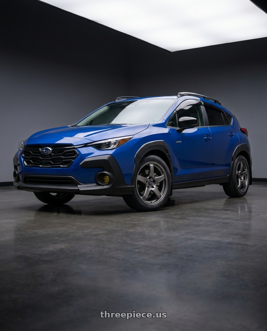 2026 Subaru Crosstrek with Enkei PF05 5x114.3 18x8+45 Dark Silver wheels