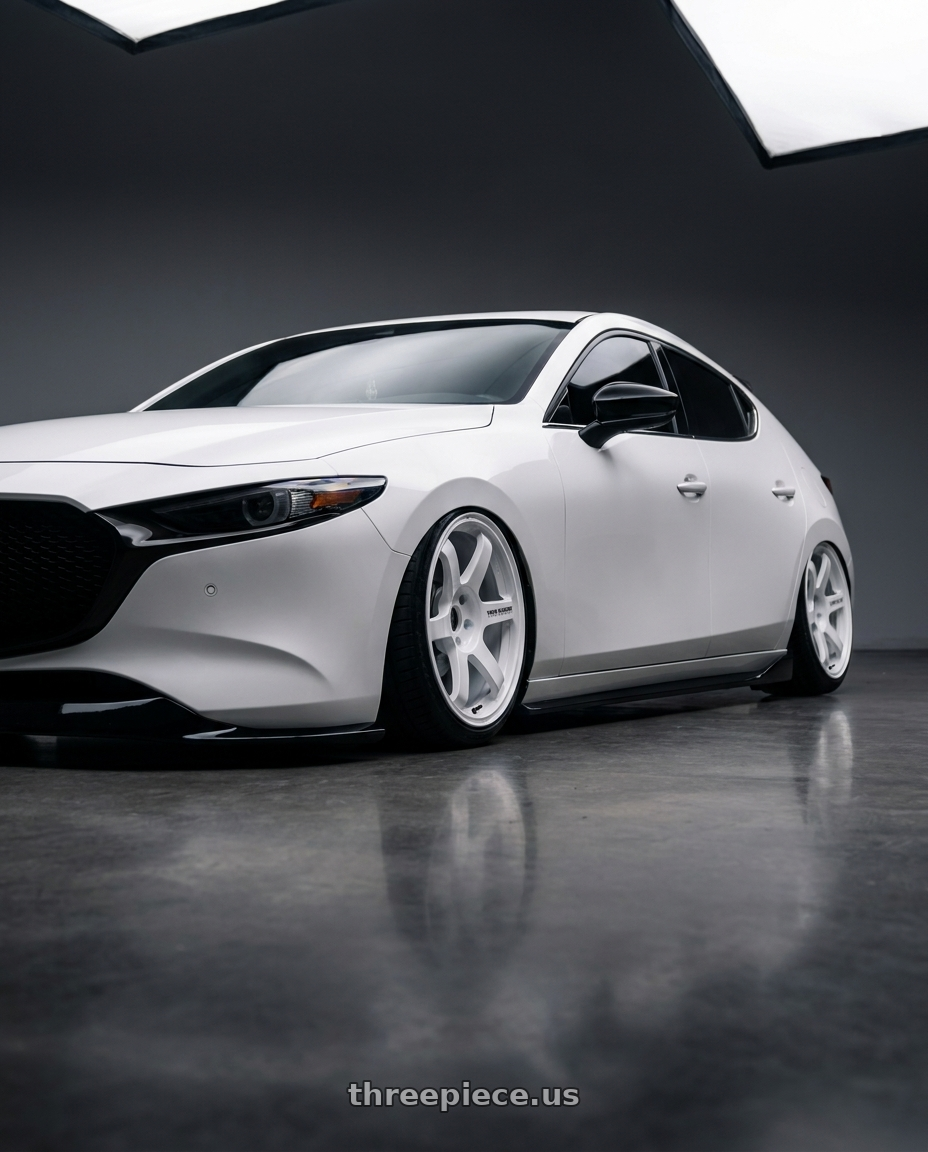 2023 MAZDA3 BP with Volk Racing TE37 SAGA S-PLUS 5x120 18x9.5 +20 DASH WHITE wheels