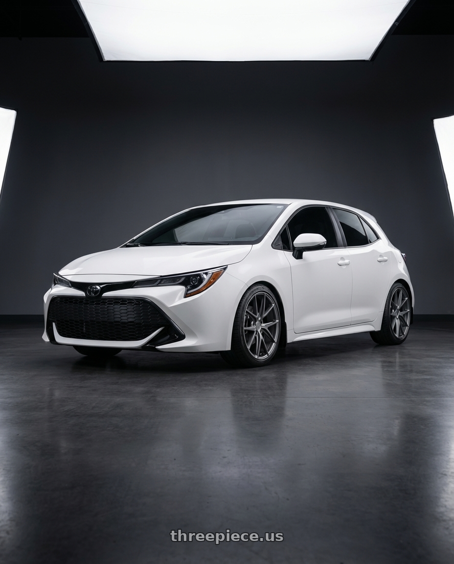 2023 Toyota Corolla Hatchback with Niche 1PC M116 MISANO 5X114.3 18X9.5 +40 MATTE GUN METAL wheels