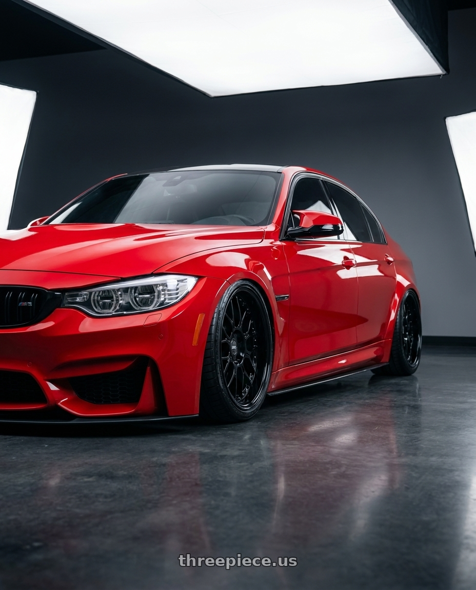 2016 bmw m3 with ESR Wheels CS18 5x120 19x9.5 +22 Gloss Black wheels