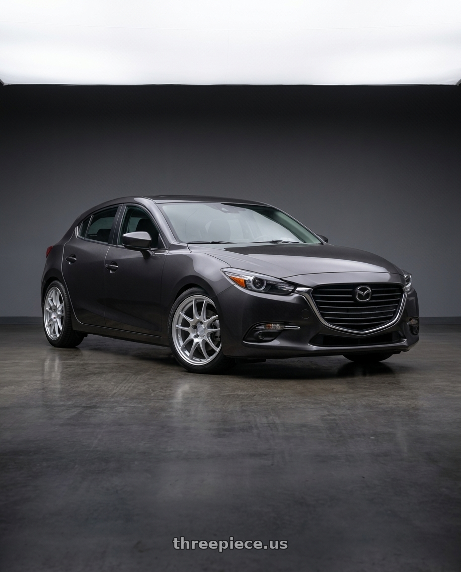 2017 Mazda Mazda3 Grand Touring with Enkei PF01 5x114.3 18x8+50 Silver wheels