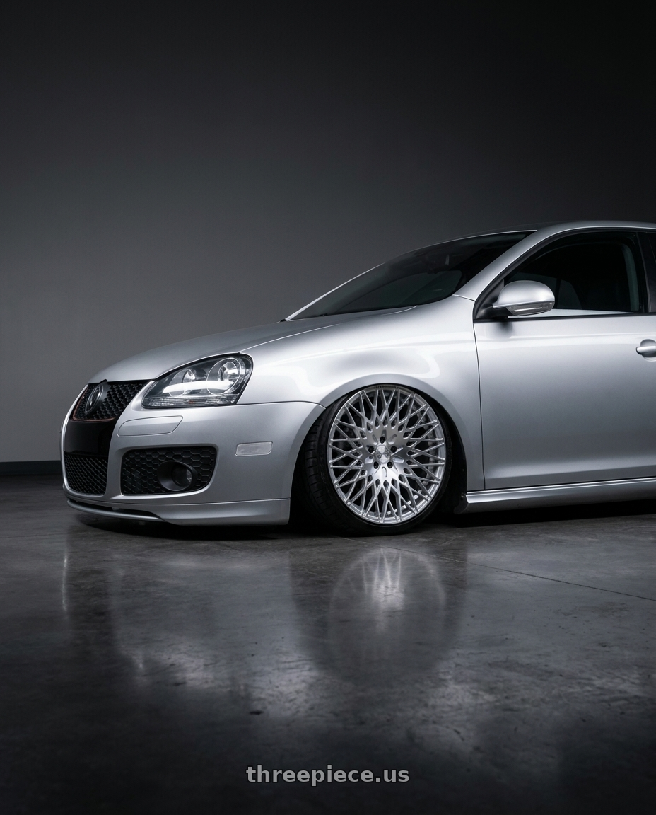 2009 Volkswagen Jetta GLI MK5 with Avant Garde Wheels M540 5X112 18x9 +48 Silver Machined wheels