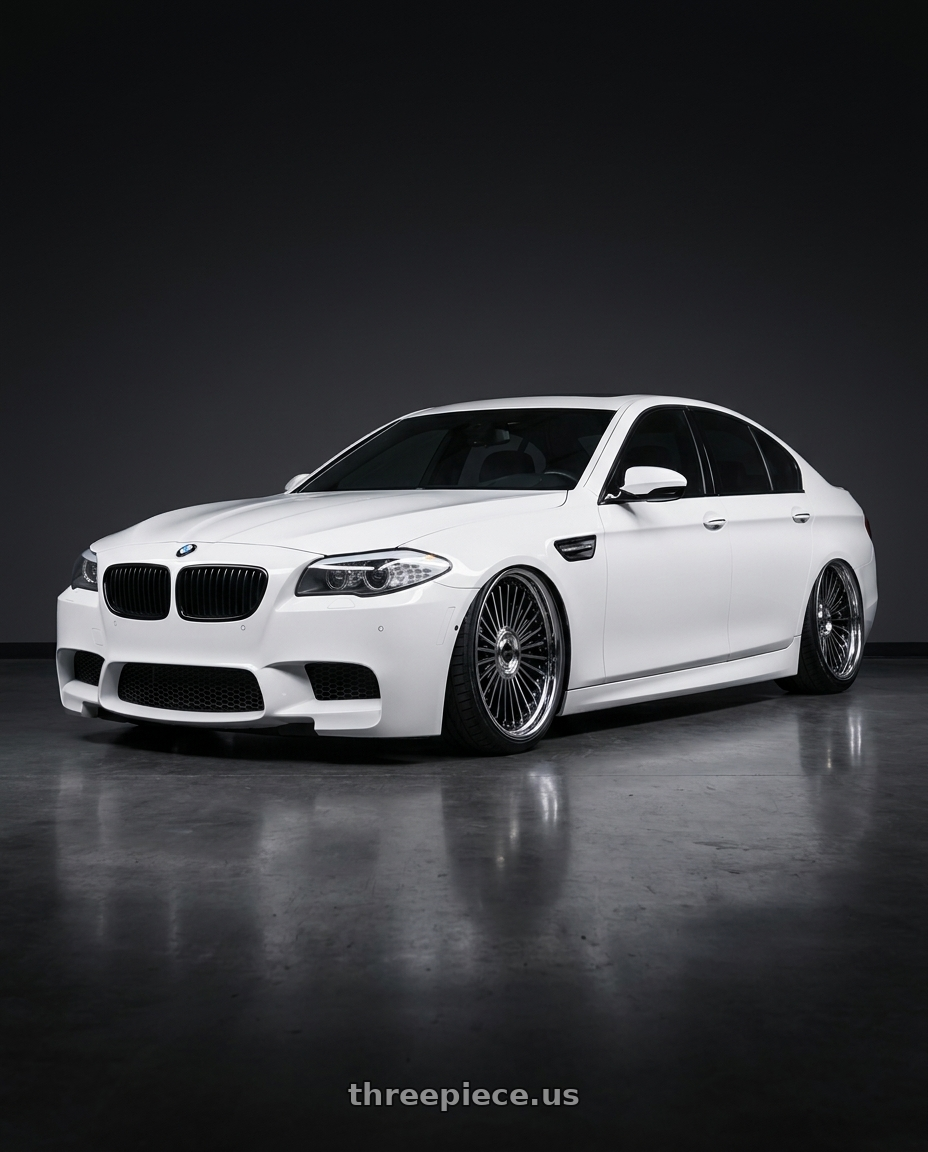 2013 BMW 550i with Work Emitz Black Polish 5x105 20x12.0 +45 wheels