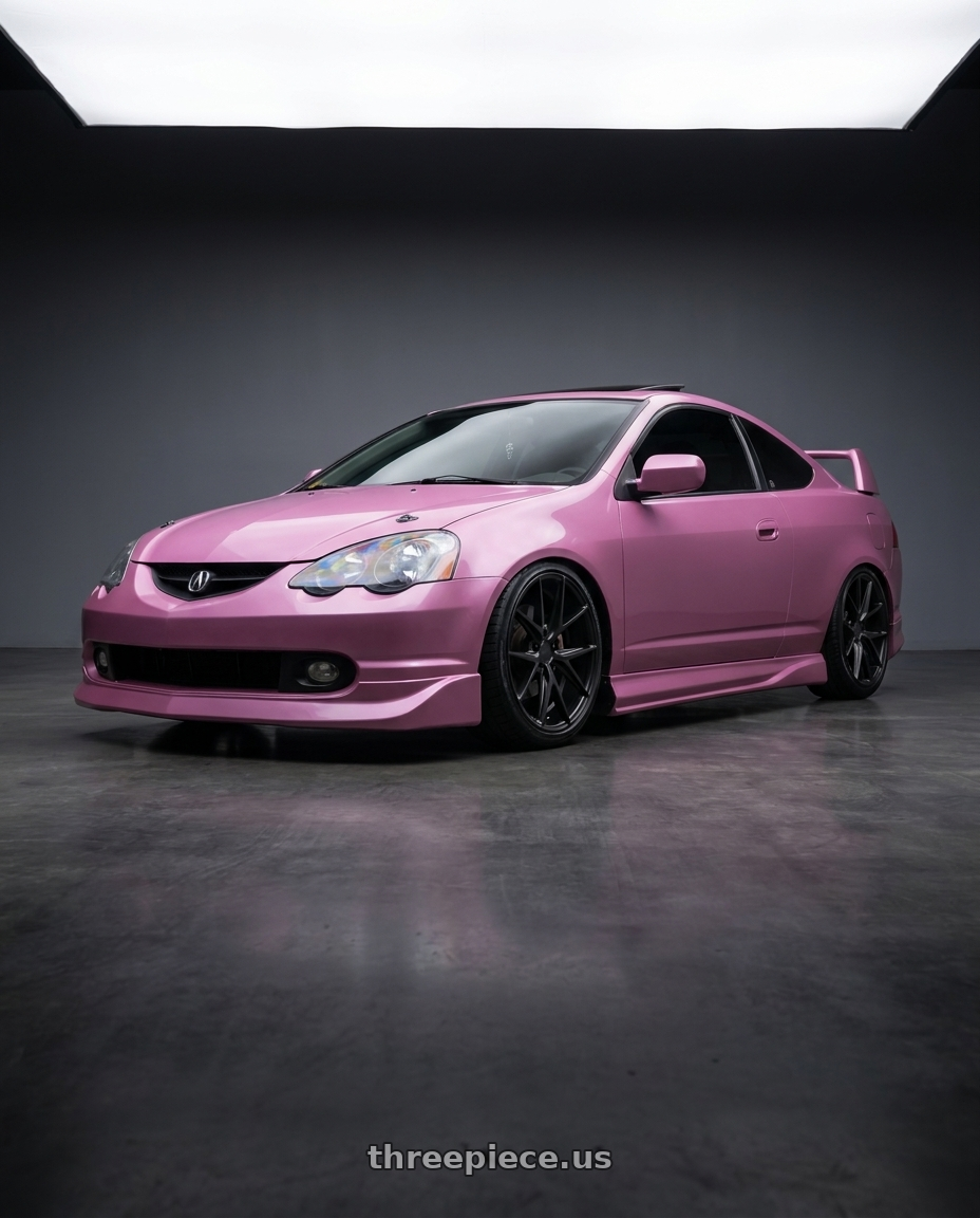 2003 acura rsx with Niche 1PC M117 MISANO 5X114.3 18X8 +40 MATTE BLACK wheels