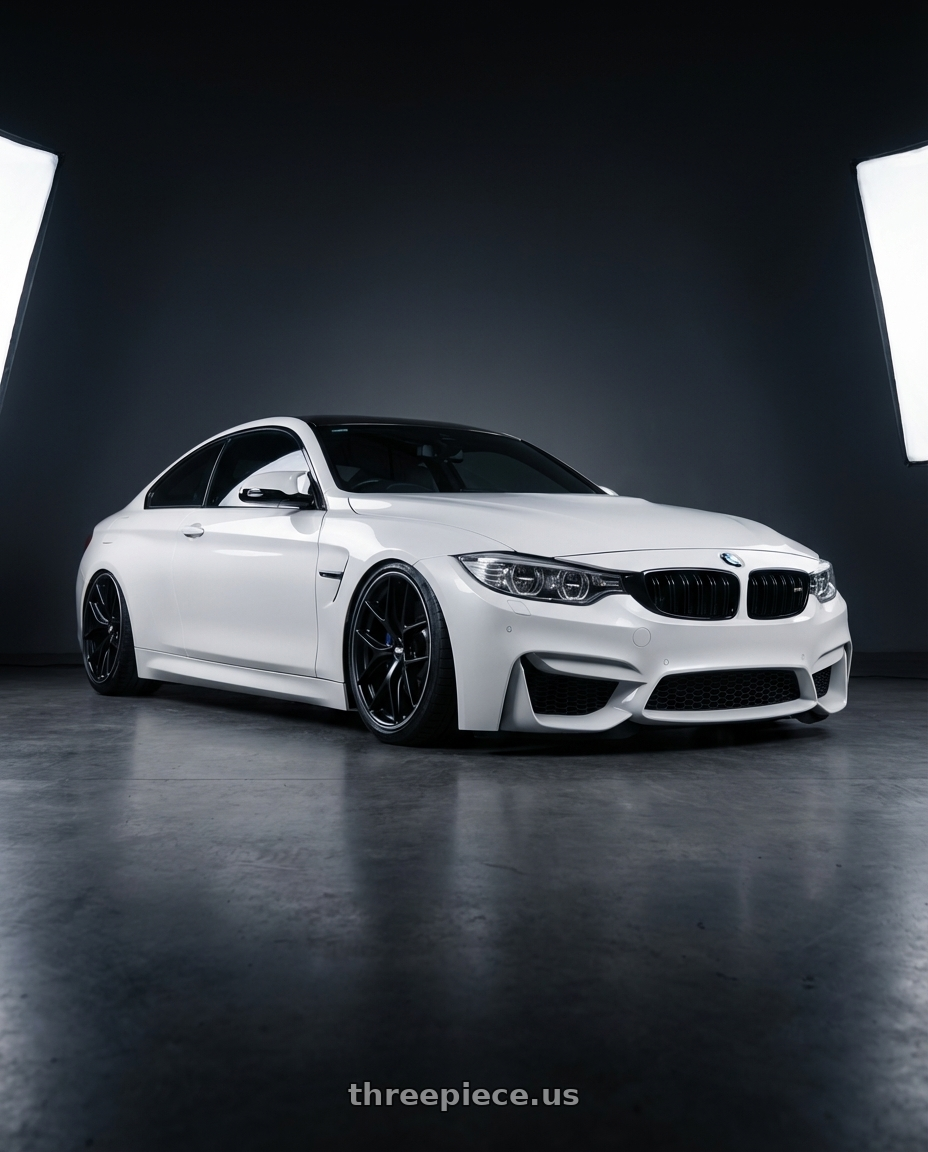 2018 BMW M4 F82 with BBS CC-R 5x120 19x9.0+26 Satin Black wheels