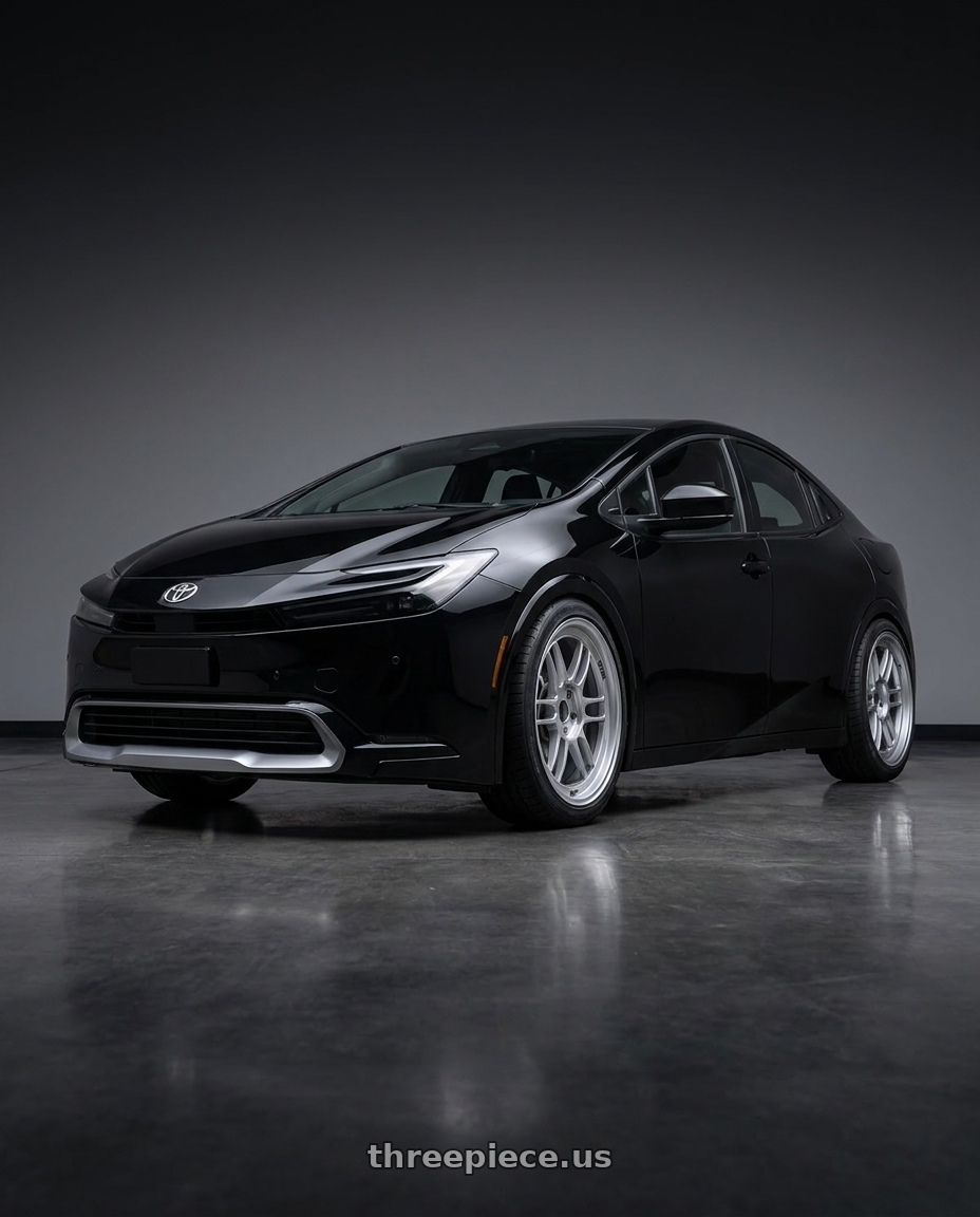 2025 Toyota Prius  with Enkei RPF1 4x100 14x7+19 Silver wheels