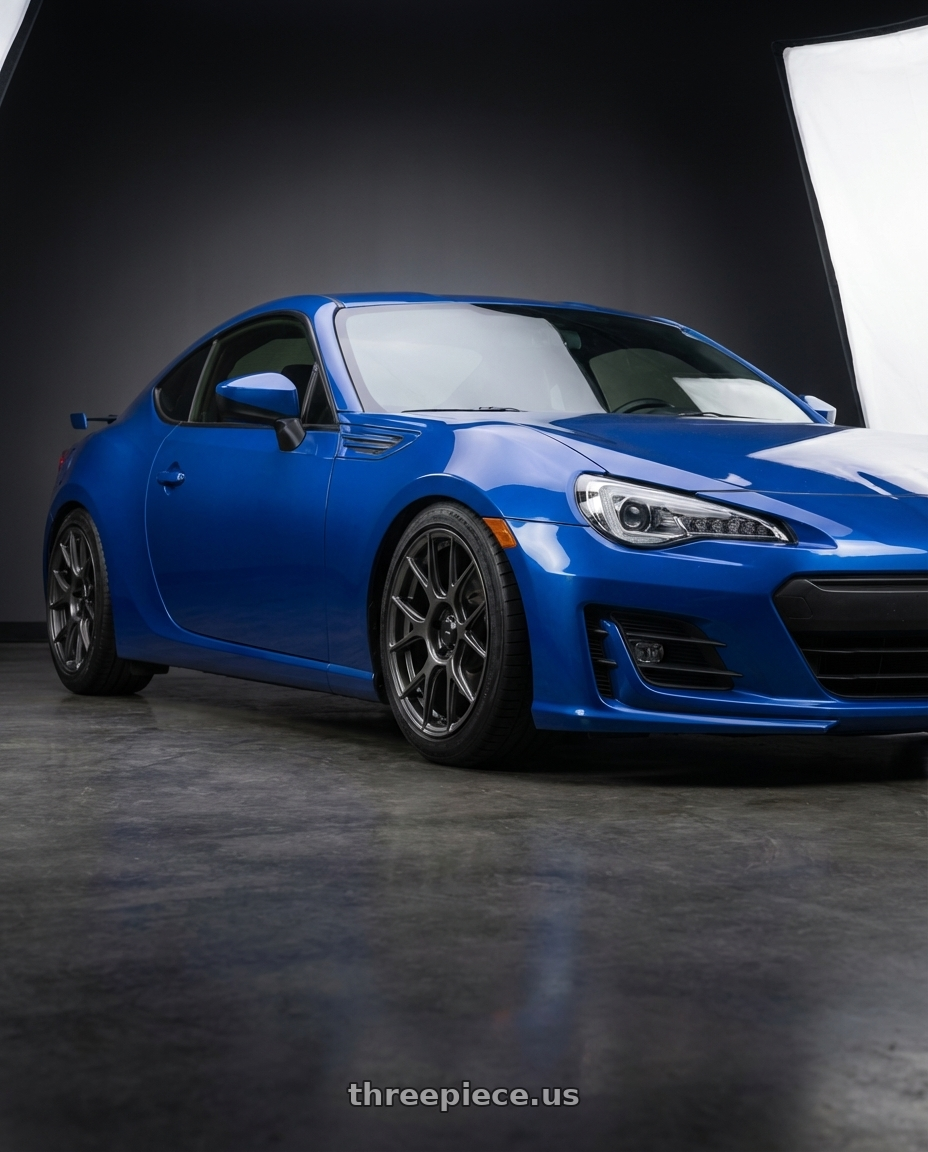 2017 Subaru BRZ with Konig Ampliform 5x100 17x9+40 Dark Metallic Graphite wheels