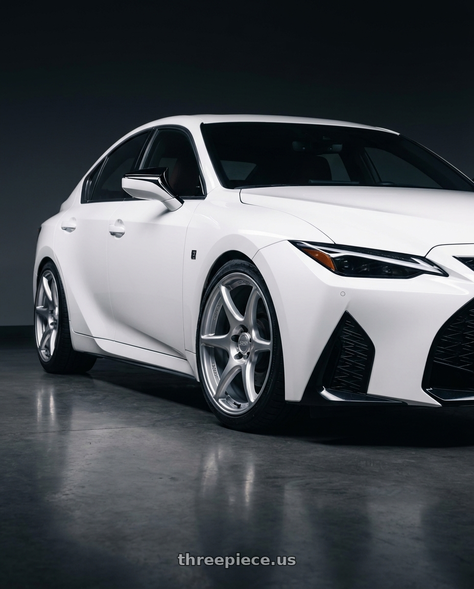 2024 Lexus IS 350 with Kansei K11S Tandem 5x114.3 19x10.5 12 Hyper Silver wheels