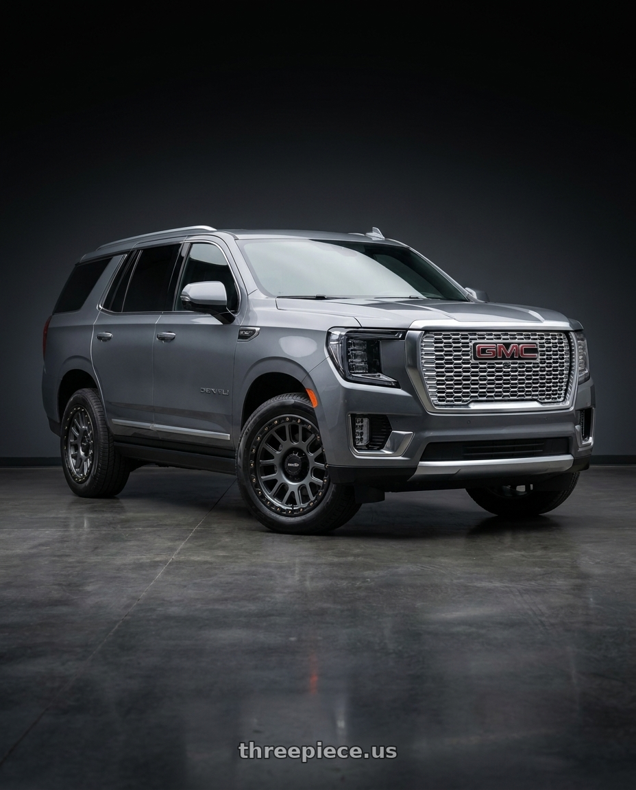 2021 GMC Yukon Denali with Vision Off-Road 111 Nemesis 6x139.7 20x9+12 Gunmetal wheels