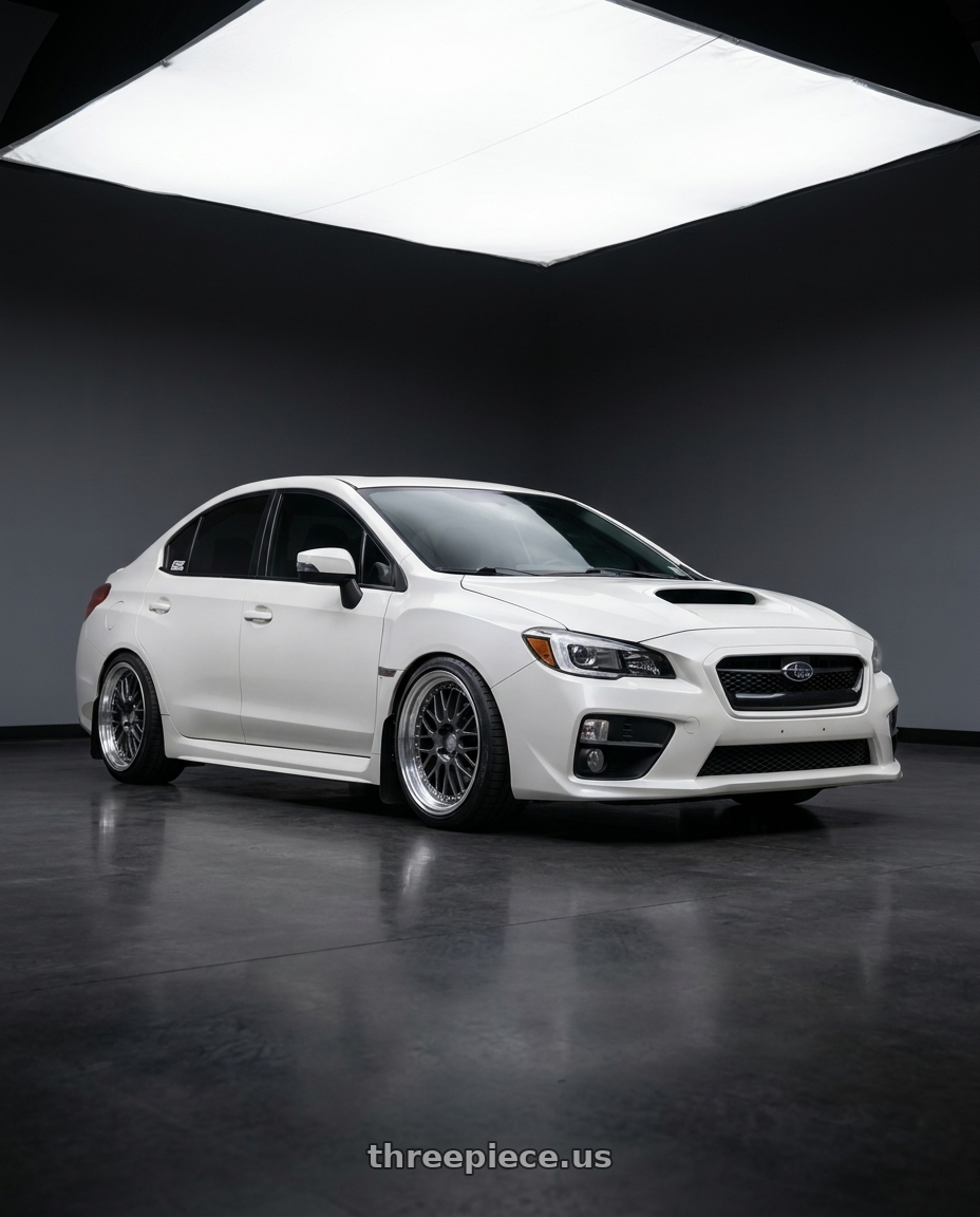 2017 Subaru WRX Limited Crystal with ESR Wheels SR SERIES SR01 5x100 18x9.5 +22 Gloss Graphite wheels