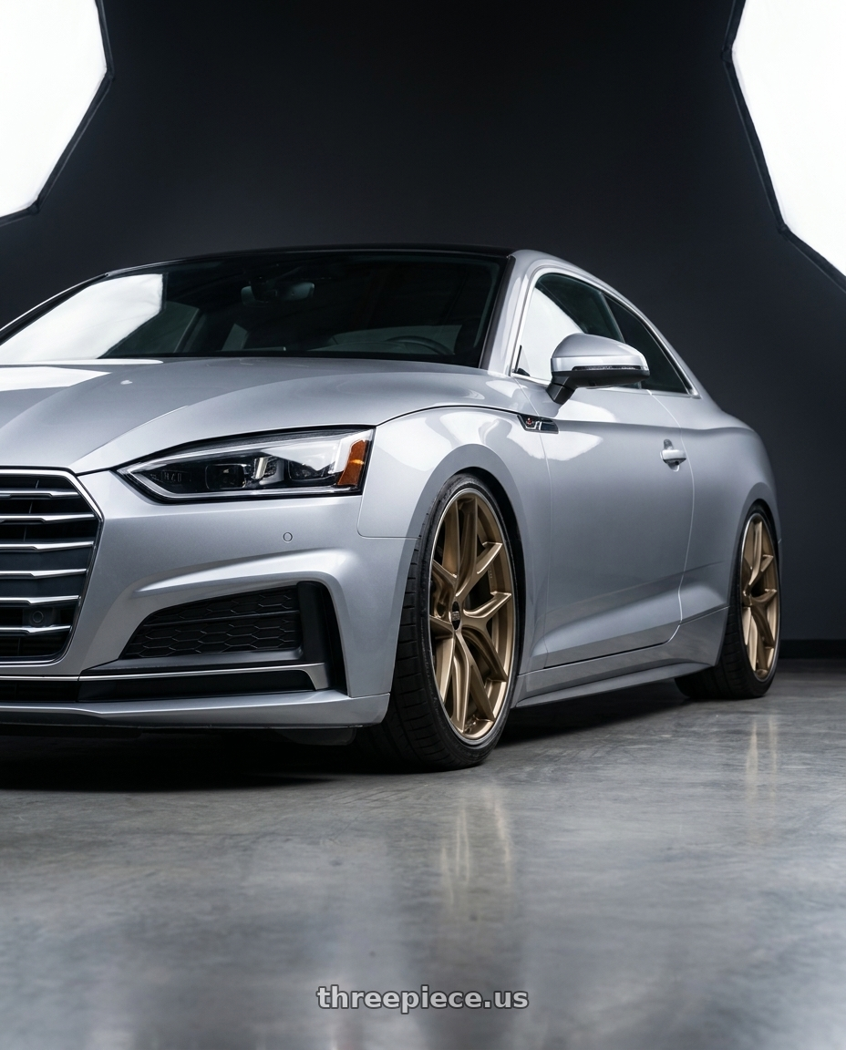2018 Audi A5 with BBS CI-R 5x112 19x8.5 +32 Bronze Polished Rim Protector wheels