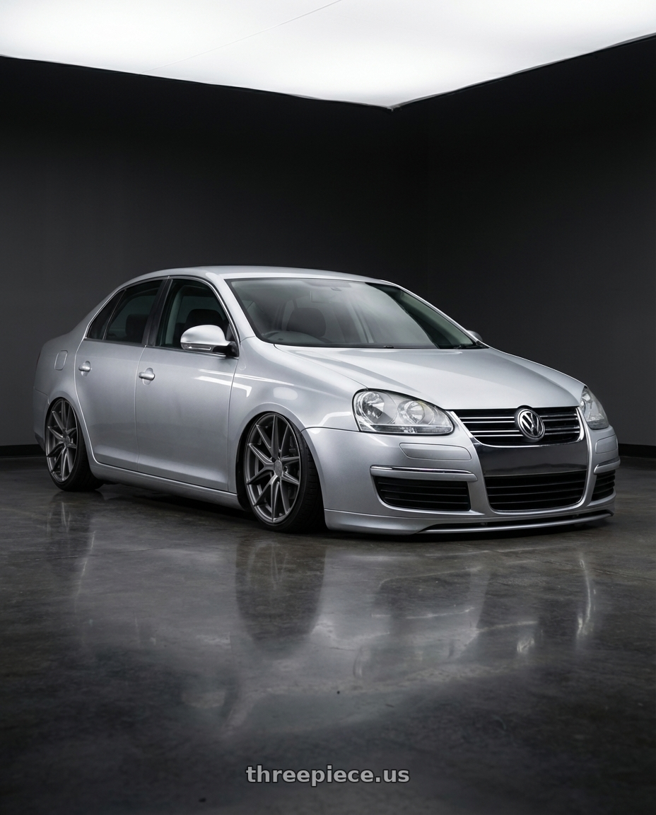 2009 Volkswagen Jetta GLI MK5 with Niche 1PC M116 MISANO 5X112 18X8 +30 MATTE GUN METAL wheels