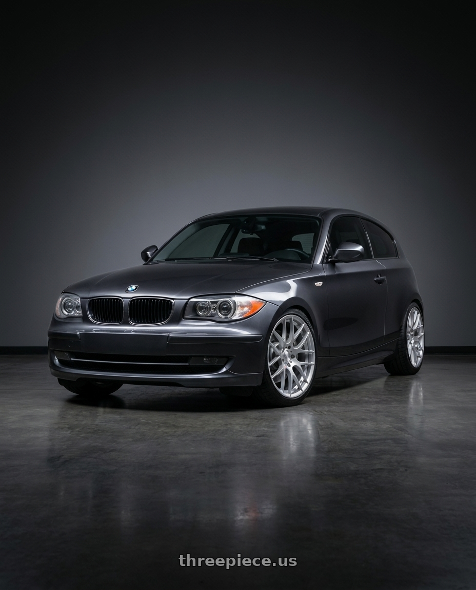 2012 BMW 1 Series E82 with Avant Garde Wheels M359 5X120 18x9.5 +33 Hyper Silver wheels