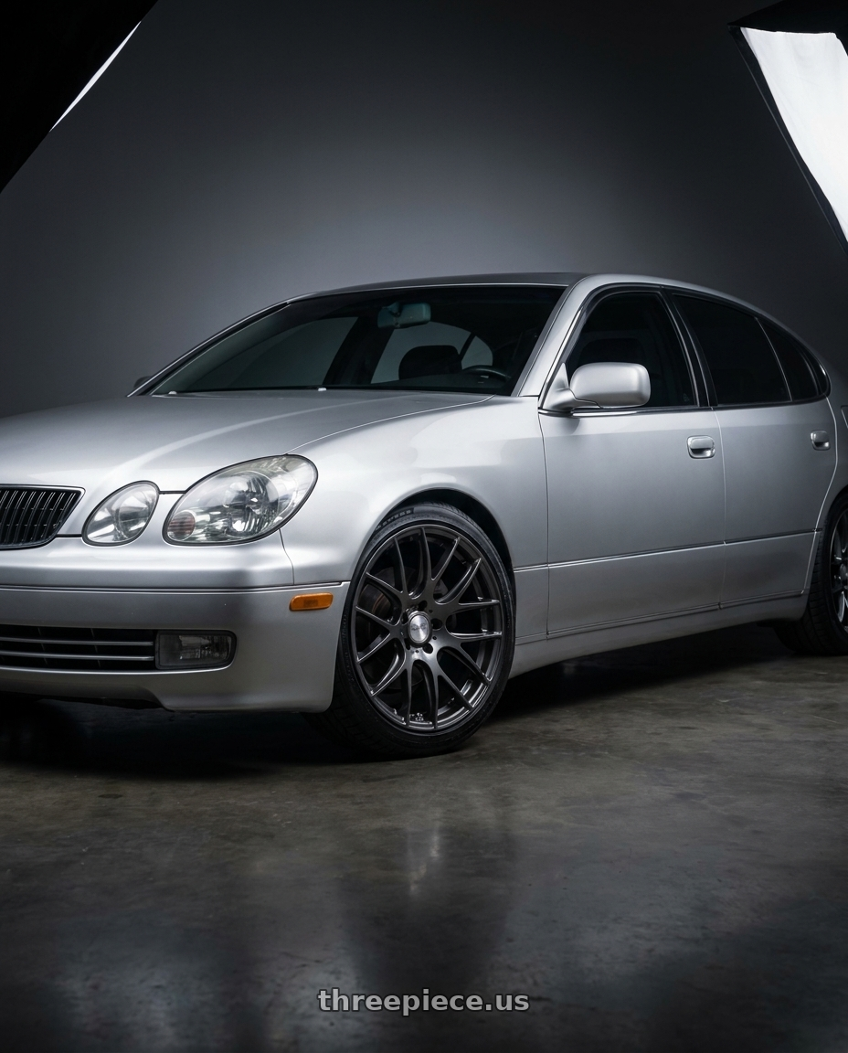 2001 Lexus gs300 with ESR Wheels SR SERIES SR12 5x114.3 18x8.5 +35 Gloss Graphite wheels