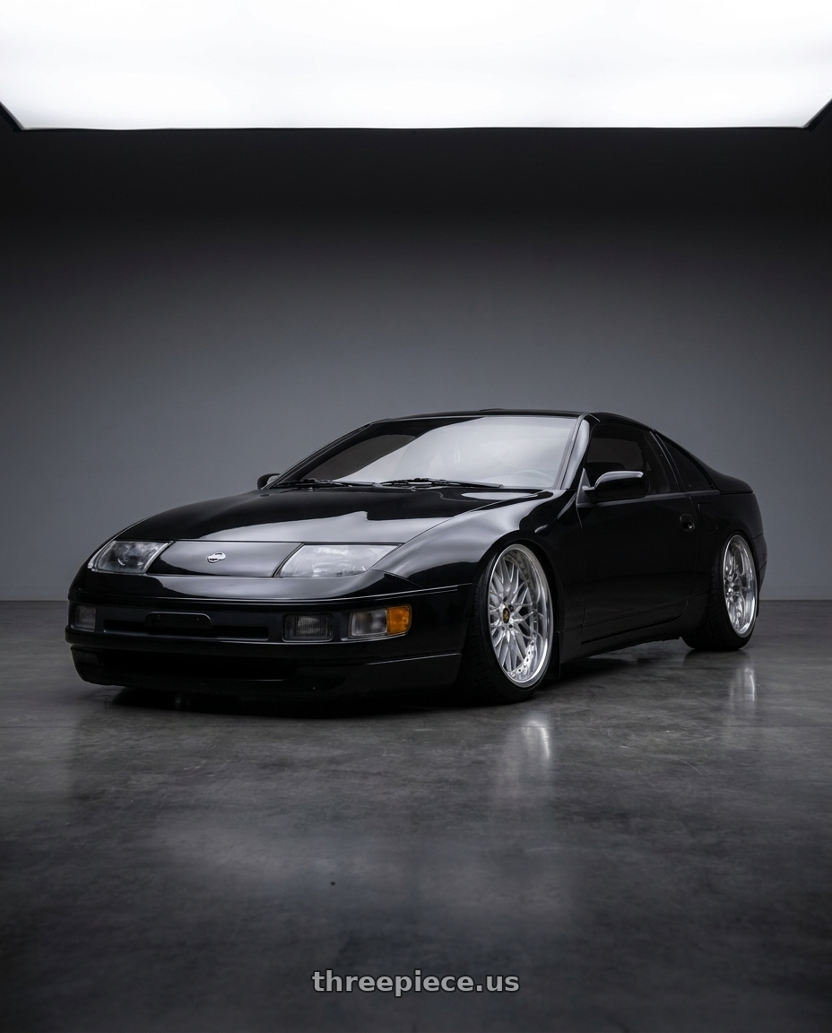 1991 Nissan 300zx NA 2 with Work Vs-Xv 5x114.3 18x9+33 R Disk Silky Rich Silver wheels