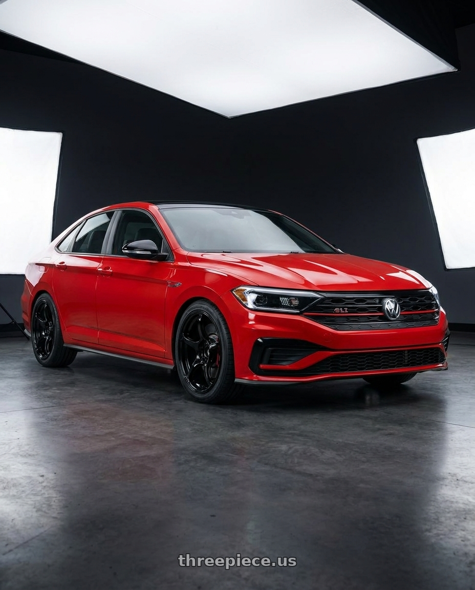 2023 Volkswagen Jetta GLI MK7 with Advan RGIII 5x112 18x8+50 Gloss Black wheels