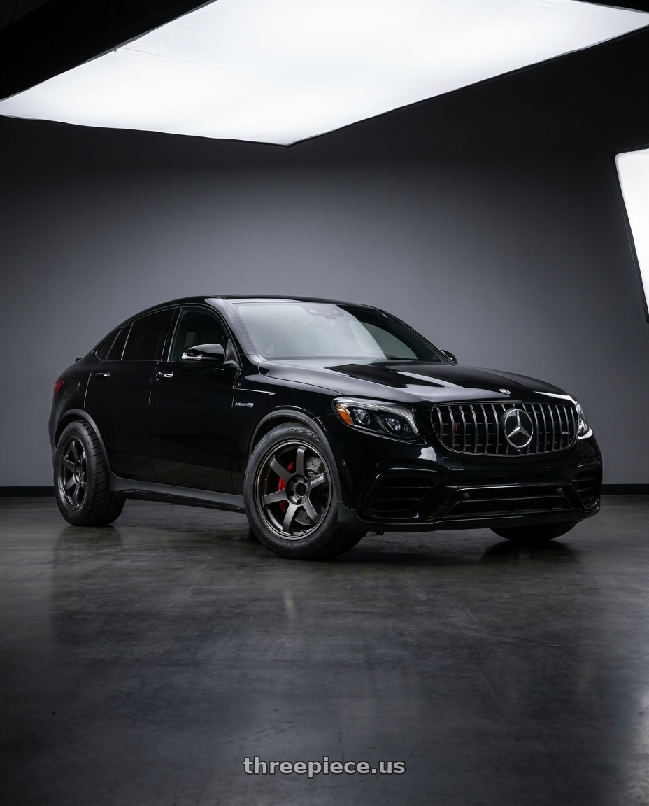 2021 mercedes glc63s with Volk Racing TE37 SAGA S-PLUS 5x112 20x9+20 Diamond Dark Gunmetal wheels