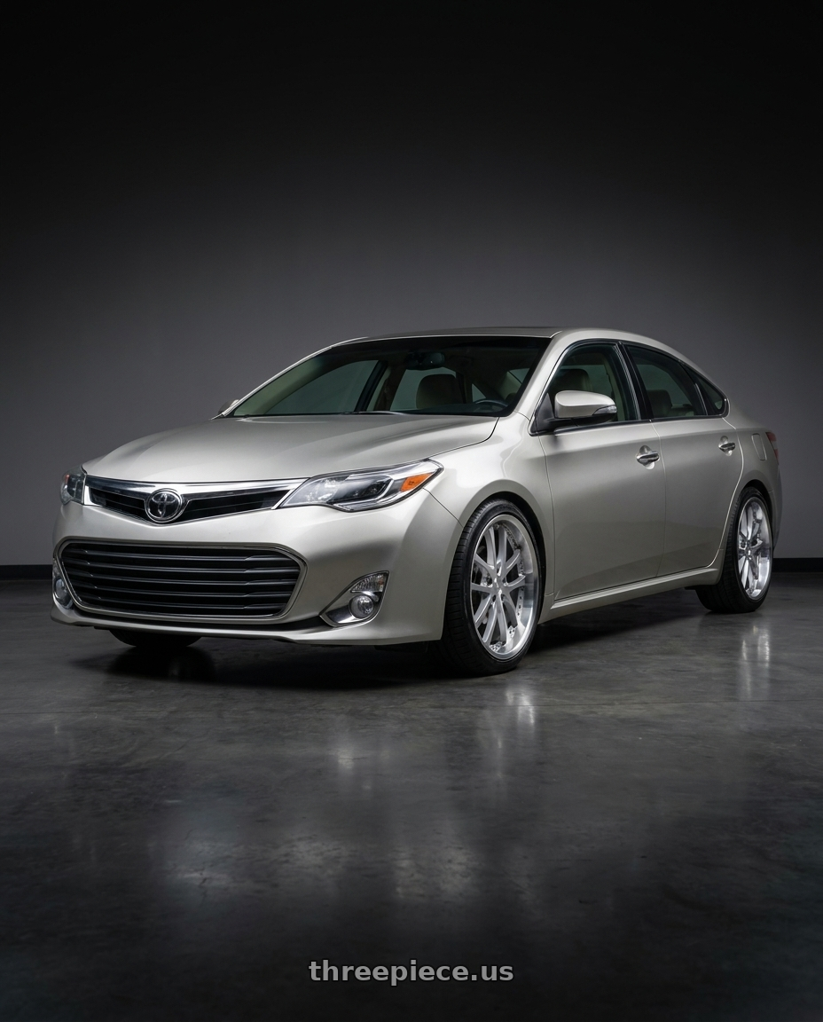 2013 toyota avalon with Vors AR5 5x114.3 19x9.5 +35 Silver Machine Face Lip Chrome Rivet wheels