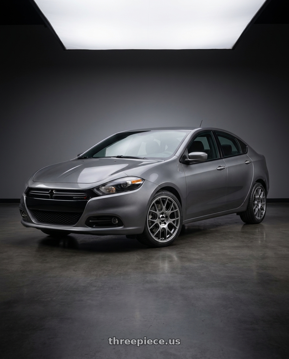 2015 dodge dart with BBS CH-R 5x112 18x8.5 +47 Satin Titanium Polished Rim Protector wheels
