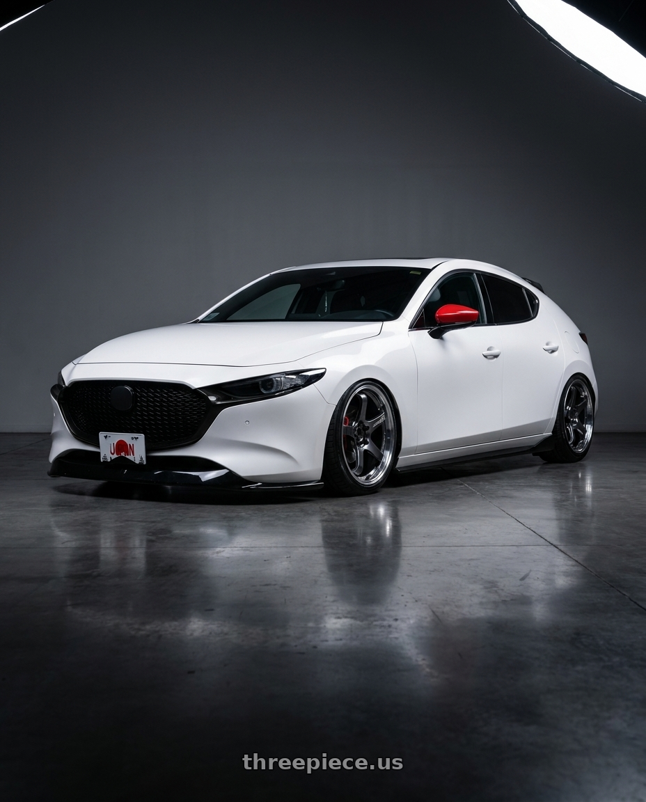 2024 Mazda Mazda3 Fastback  with Advan Racing GT BEYOND 5x114.3 19x8.5 +37 MACHINING & HYPER PLATINUM BLACK wheels