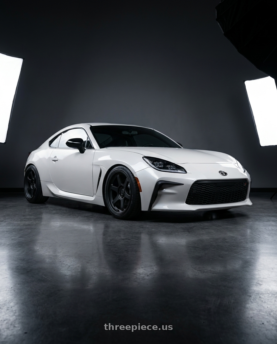 2024 toyota gr86 with Volk Racing RAYS D108 6x135 18x9 +0 MATTE BLACK wheels