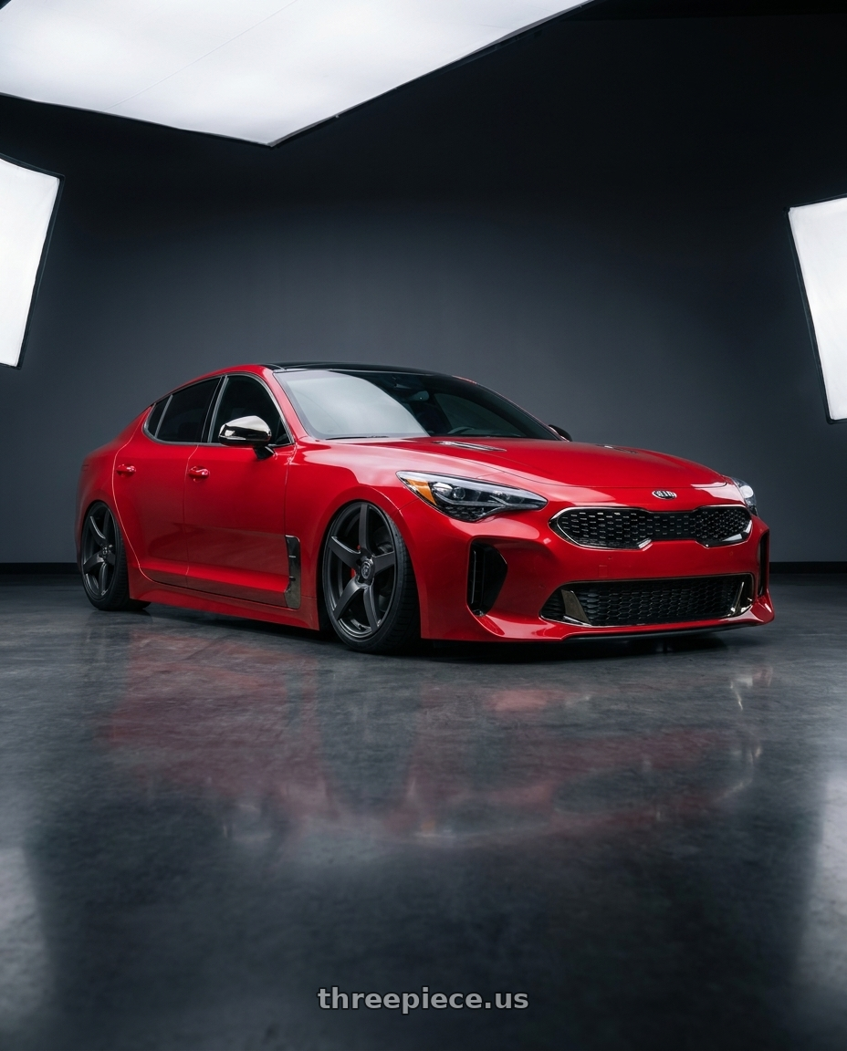 2022 Kia Stinger GT with Forgestar CF5 5x114.3 19x9.5 +29 Satin Black wheels