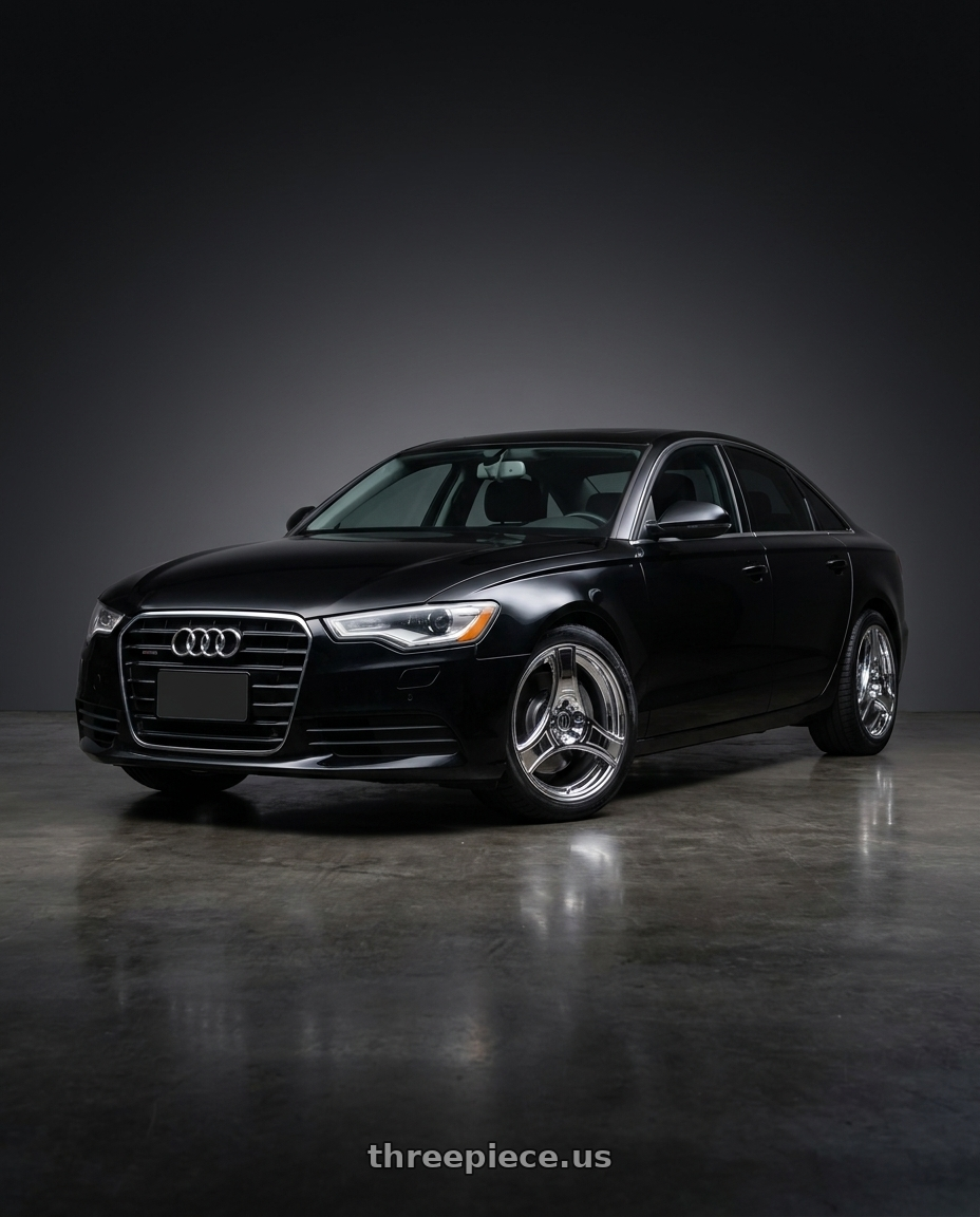 2013 Audi A6 with HERITAGE WHEEL BUSHIDO MONOC 5x100 18x9.5 +38 CHROME wheels