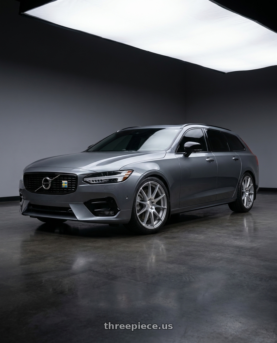 2019 Volvo v90 t6 r with MRR GF6 5x108 20x9  +38 Silver Machine Face wheels
