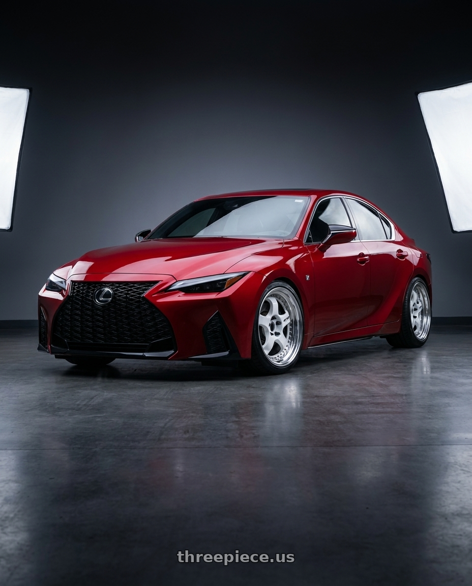 2021 Lexus is 350 f sport with Work Meister S1 3P 5x114.3 18x9.5+35 L Disk White wheels