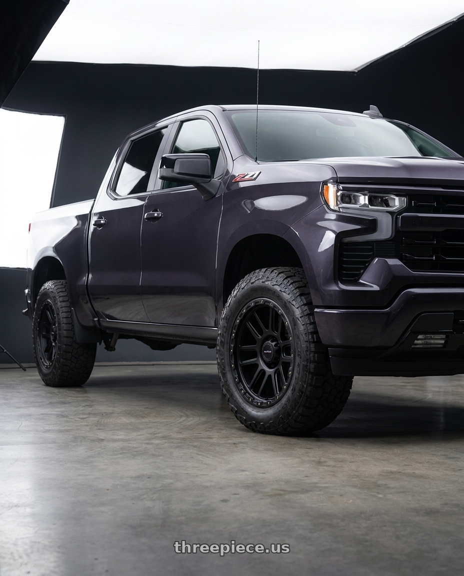 2023 Chevrolet Silverado 1500 with Vision Off-Road 111 Nemesis 6x139.7 20x9+10 Matte Black wheels