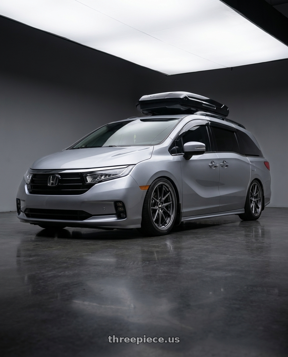 2024 Honda Odyssey with Ssr Reiner Type 10S 5x120 20X8.5 45 Hyper Disk Prism Dark Gunmetal wheels