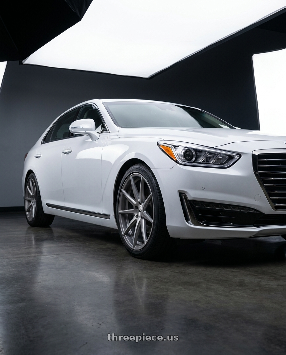 2018 genesis g90 ultimate with TSW CLYPSE 5X114.3 20X8.5 +30 TITANIUM W/ MATTE BRUSHED FACE wheels
