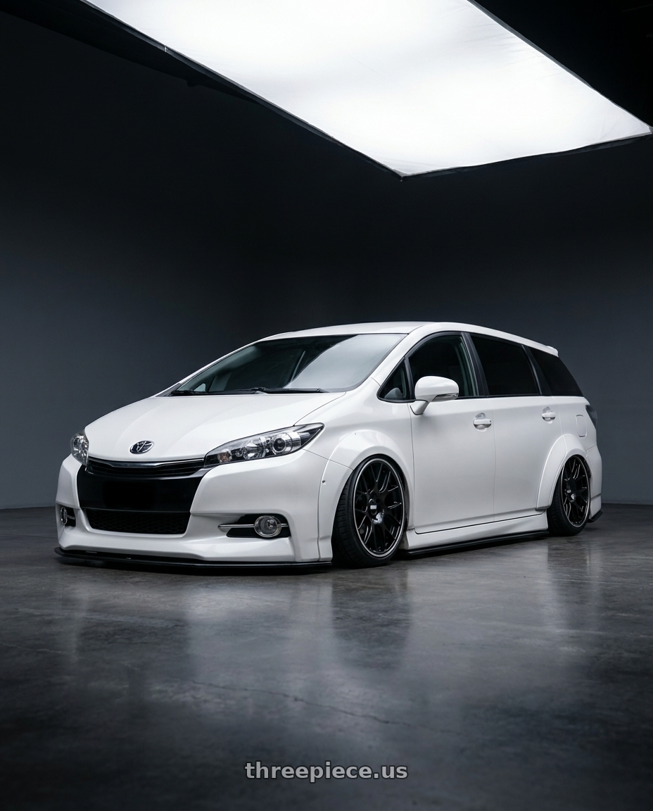 2016 Toyota Wish 2.0 with BBS CH-R Center Lock 20x12 +44 Satin Black Polished Rim Protector wheels