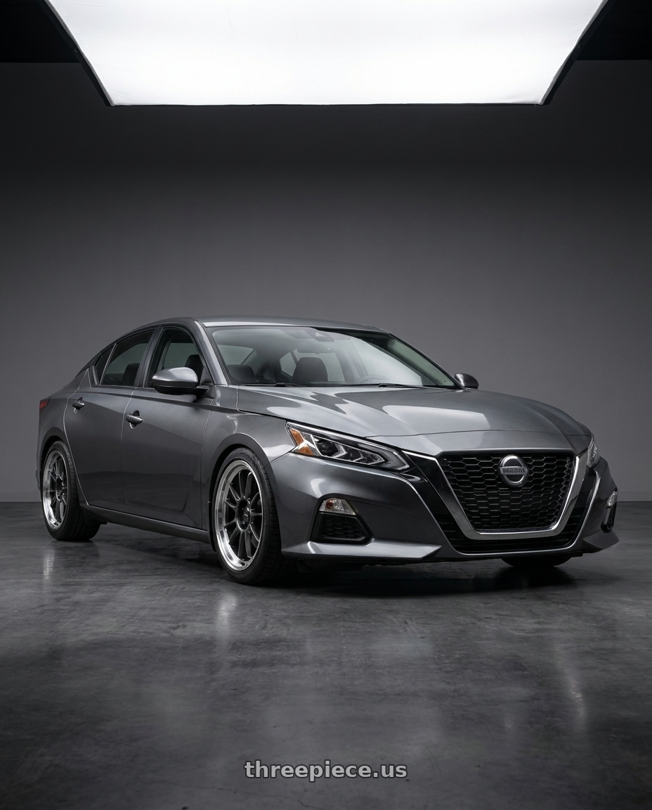 2021 Nissan Altima SV with Konig Hypergram 5x114.3 18x8.5+35 Metallic Carbon w/ Machined Lip wheels