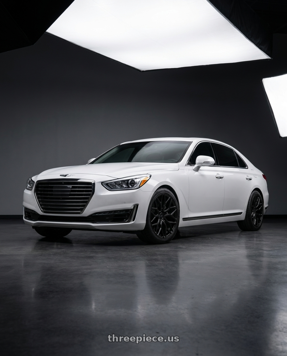 2018 genesis g90 ultimate with Niche 1PC M261 MAZZANTI 5X114.3 20X10.5 +40 MATTE BLACK wheels