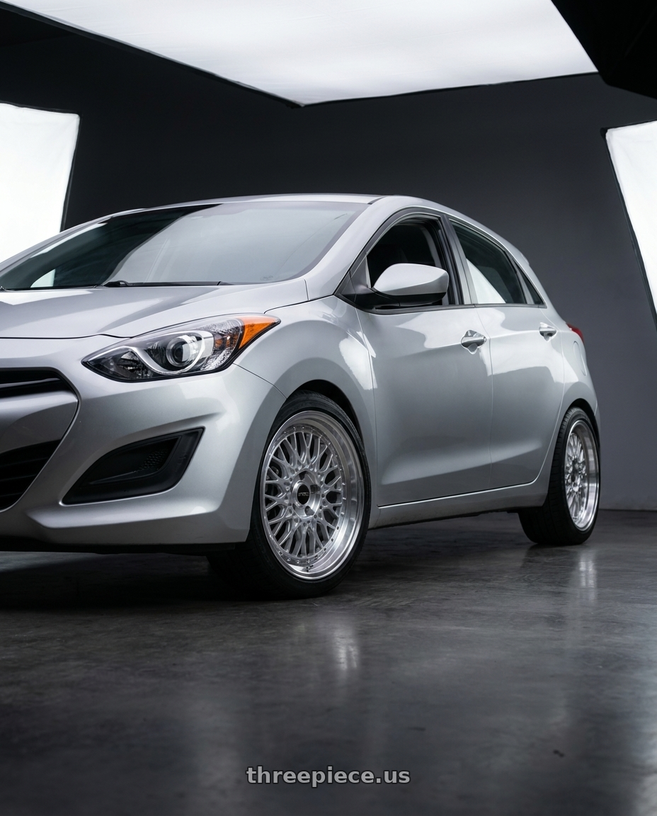 2014 Hyundai elentra with ARC AR1 5x114.3 17x8.5  +35 Silver Machine Face Lip Chrome Rivet wheels