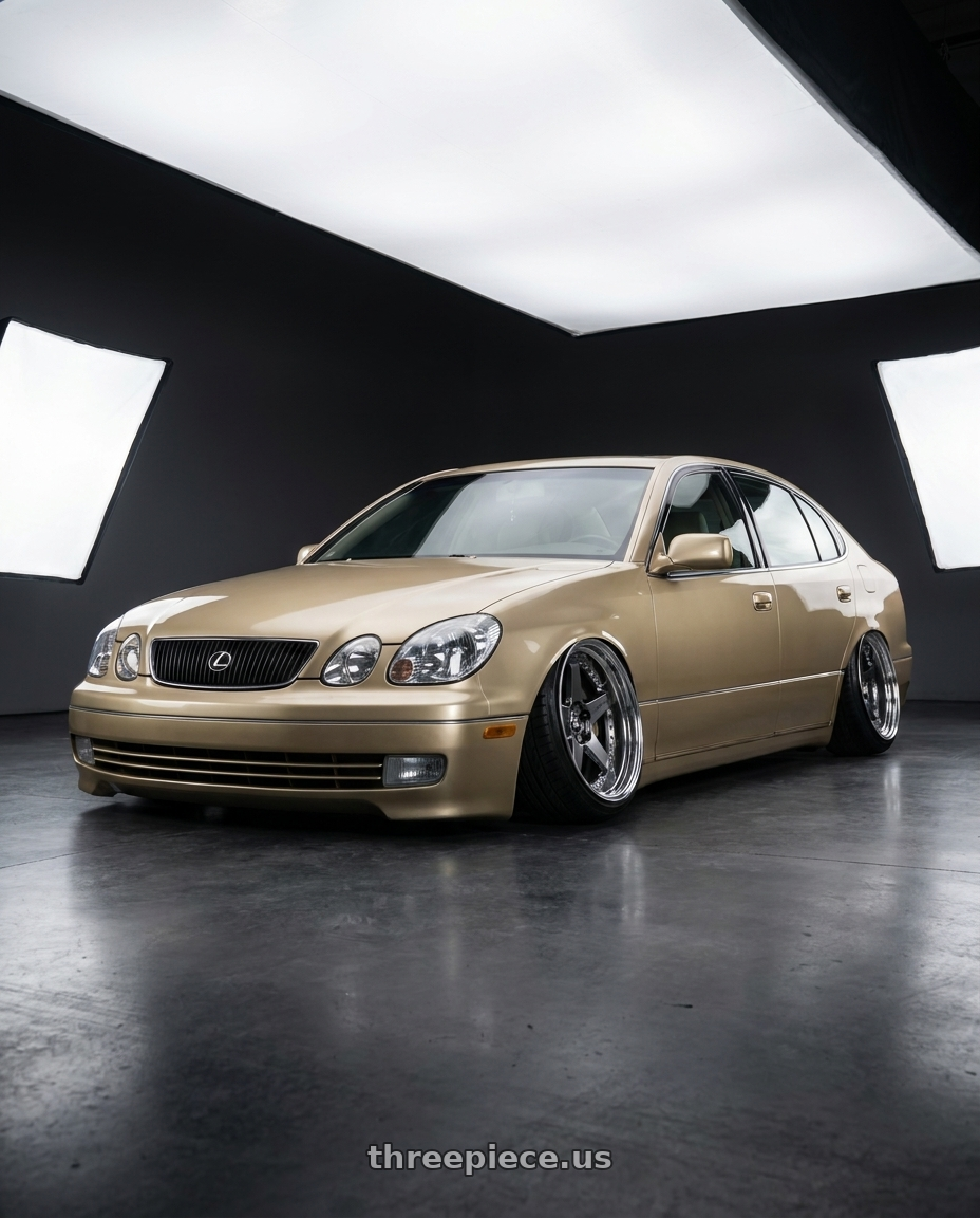2000 TOYOTA ARISTO with Work Zistance W5s 5x114.3 19x11+0 s disk Brilliant Silver Black wheels