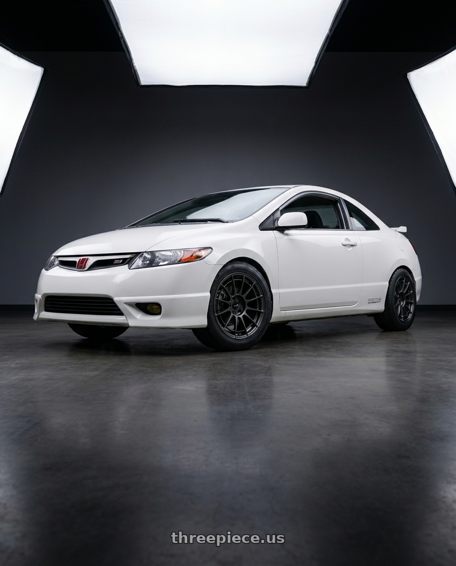 2008 Honda civic si with Enkei NT03RR 5x114.3 18x8+45 Gunmetal wheels
