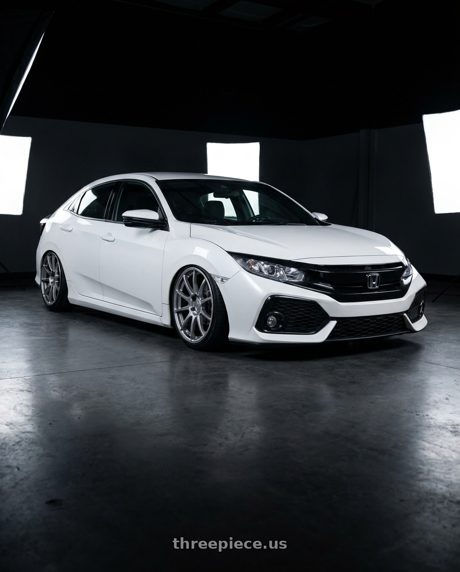 2019 Honda Civic with Ssr Gtv02 5x114.3 19x8.5+38  GLARE SILVER wheels