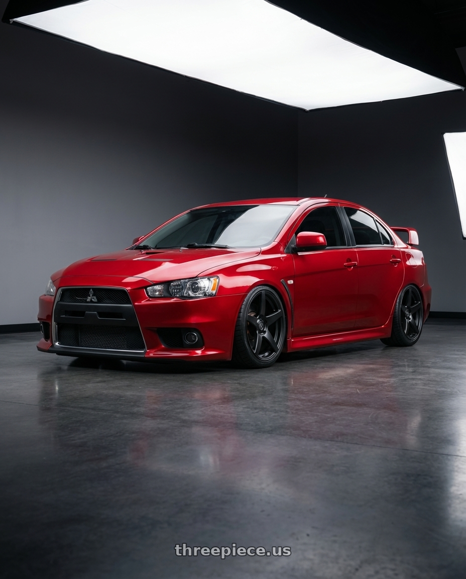 2012 Mitsubishi Lancer Evo X with Forgestar CF5 5x114.3 18x10 +42 Satin Black wheels