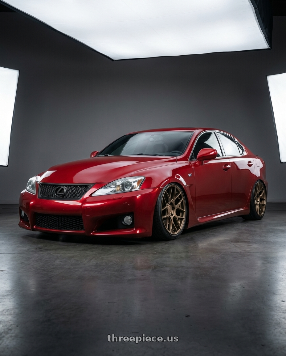 2012 Lexus IS-F with Aodhan AFF2 5x114.3 19x9.5+35 Matte Bronze wheels