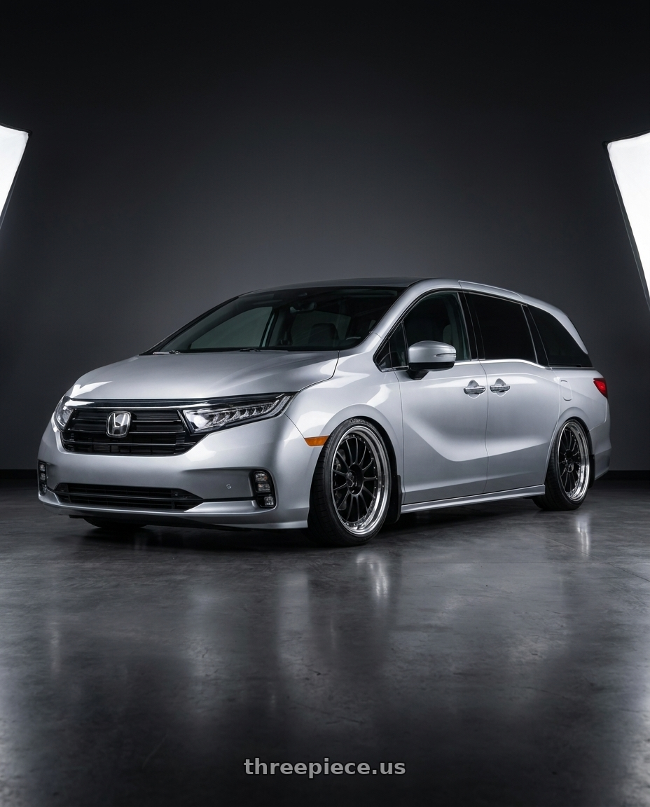2024 honda odyssey with SSR Professor TF1 5x120 20X8.5+43 SL Disk Flat Black wheels