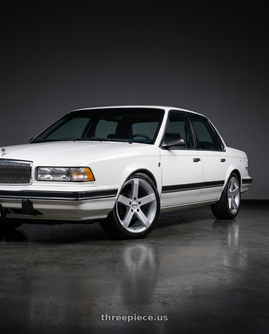 1990 Buick century limited white  with Petrol P3B 5X100 17X7 +40 GLOSS SILVER wheels
