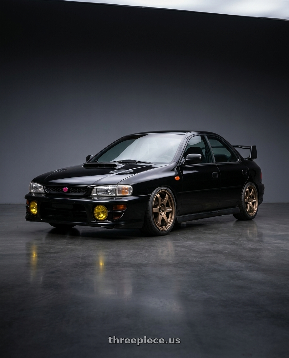 1998 Subaru Impreza GC8 with Volk Racing TE37 Saga S-Plus 5x100 17x8.5+45 Bronze wheels